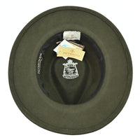 Green Fedora Water-Resistant Hat n white background