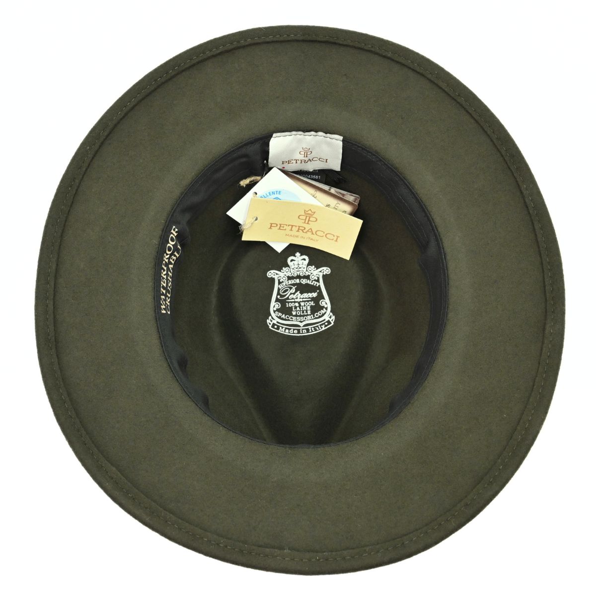 Green Fedora Water-Resistant Hat n white background