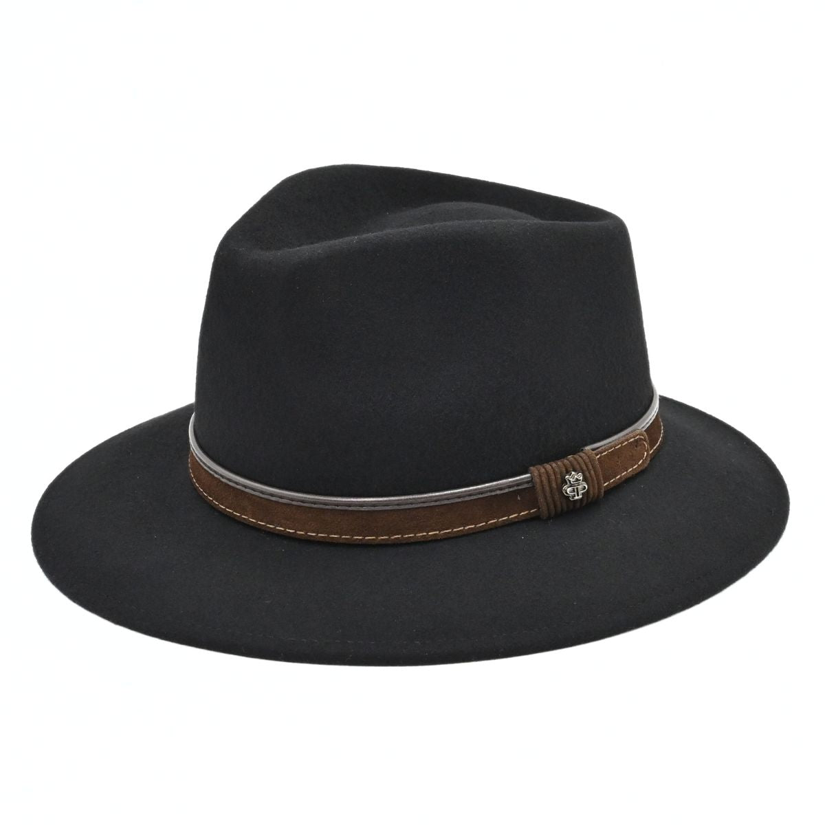 Black Fedora Water-Resistant Hat n white background
