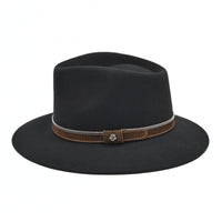 Black Fedora Water-Resistant Hat n white background