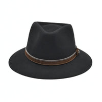 Black Fedora Water-Resistant Hat n white background