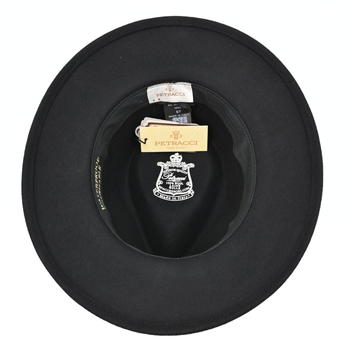 Black Fedora Water-Resistant Hat n white background