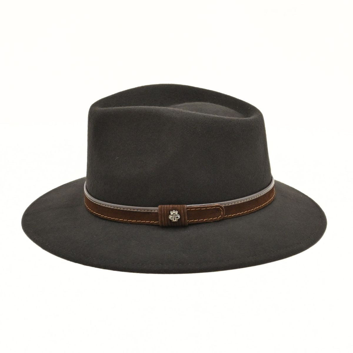Brown Fedora Water-Resistant Hat on white background
