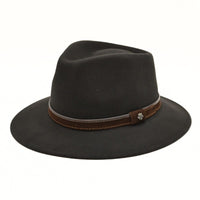 Brown Fedora Water-Resistant Hat on white background
