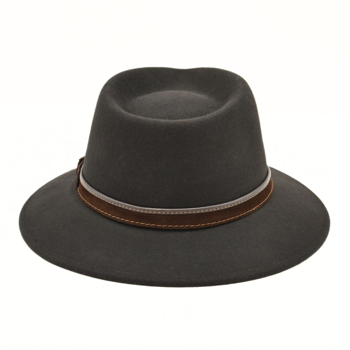 Brown Fedora Water-Resistant Hat on white background