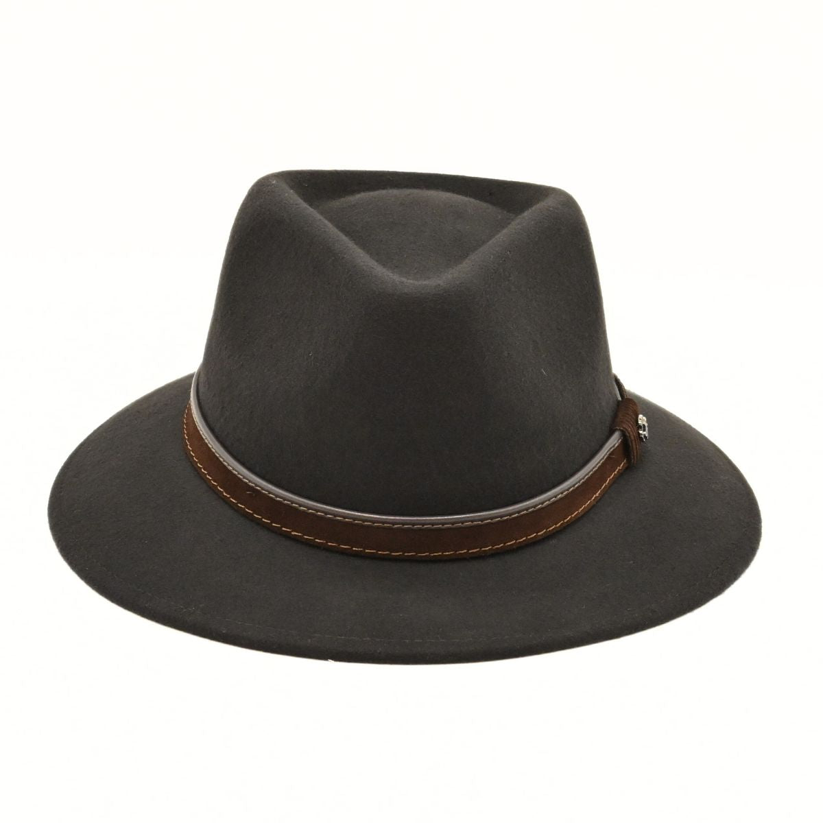 Brown Fedora Water-Resistant Hat on white background