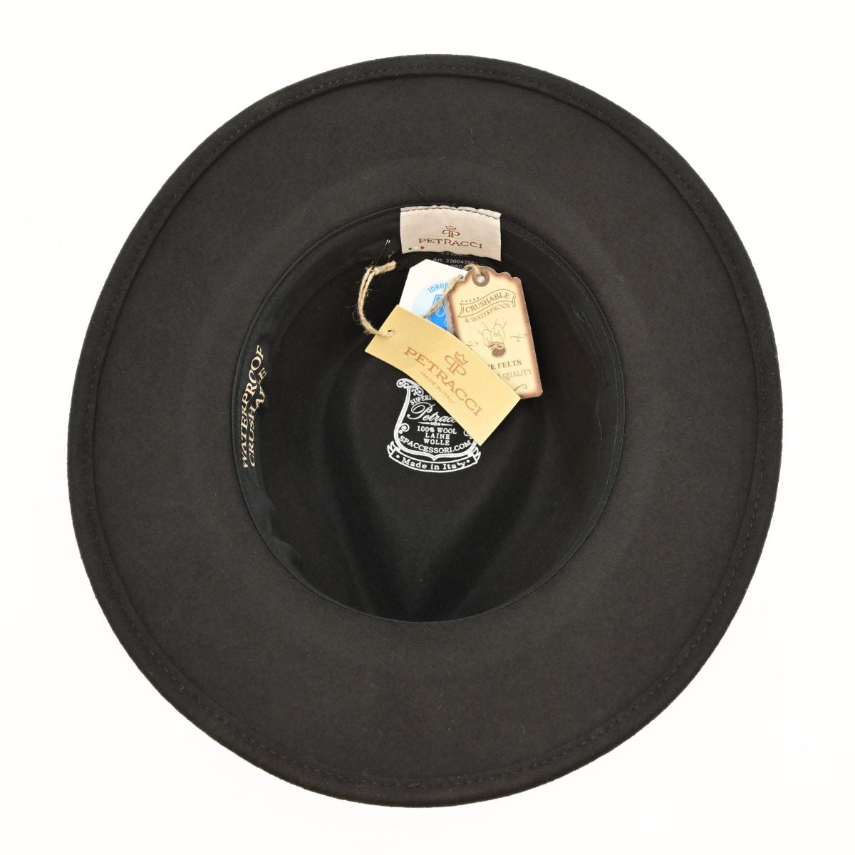 Brown Fedora Water-Resistant Hat on white background