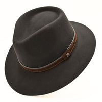 Brown Fedora Water-Resistant Hat on white background