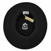 Black Women's Classic Wool Hat With Stitched Design on