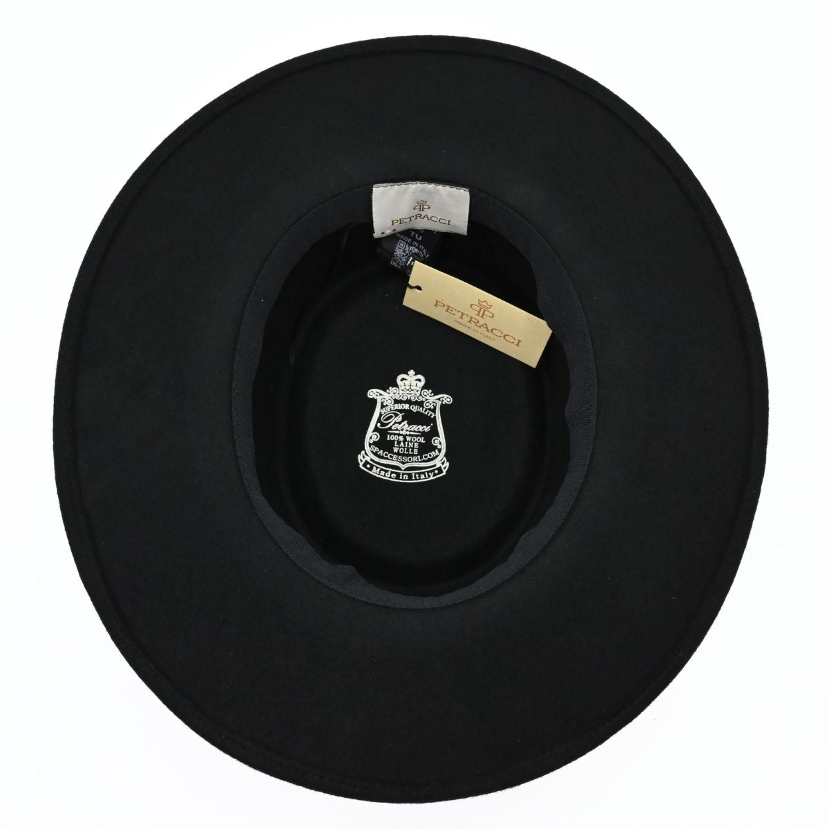 Black Women's Classic Wool Hat With Stitched Design on