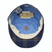 blue Fantasia di Quadri Cap on white background