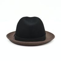 Black/Brown 1930’s Style Two Tone Hat II on white background