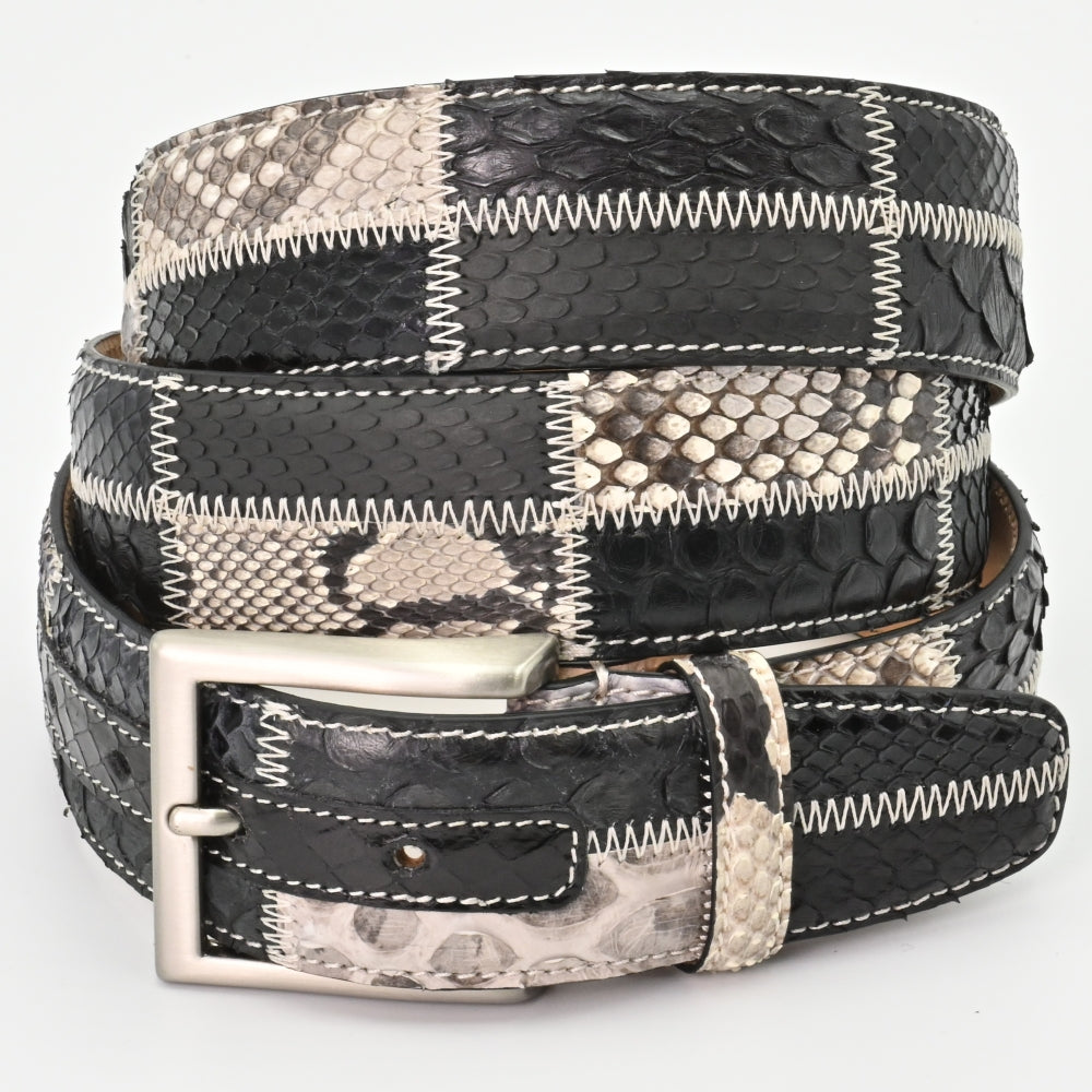 OLIMACI & CO. Python Patchwork Black Belt