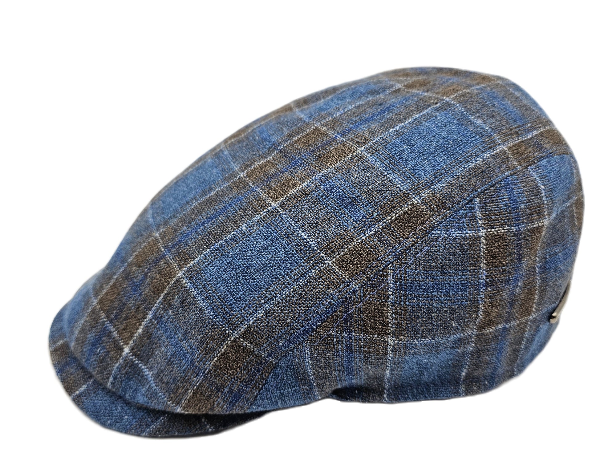 Side view of black and blue Silk Cap