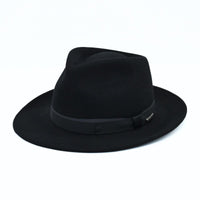 Black Rome 1930's Style hat on a white background
