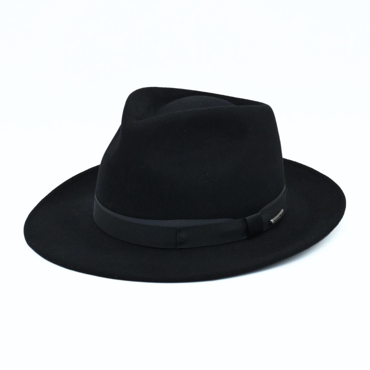 Black Rome 1930's Style hat on a white background