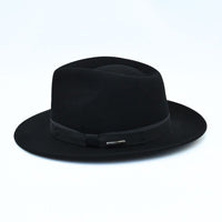 Black Rome 1930's Style hat on a white background