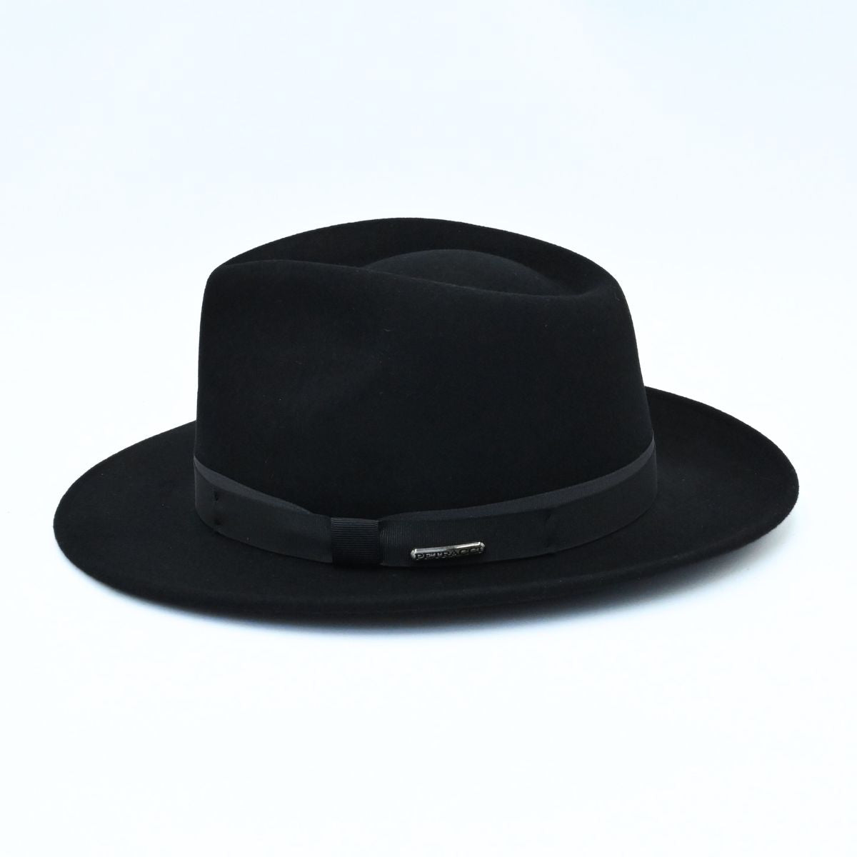 Black Rome 1930's Style hat on a white background