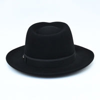 Black Rome 1930's Style hat on a white background