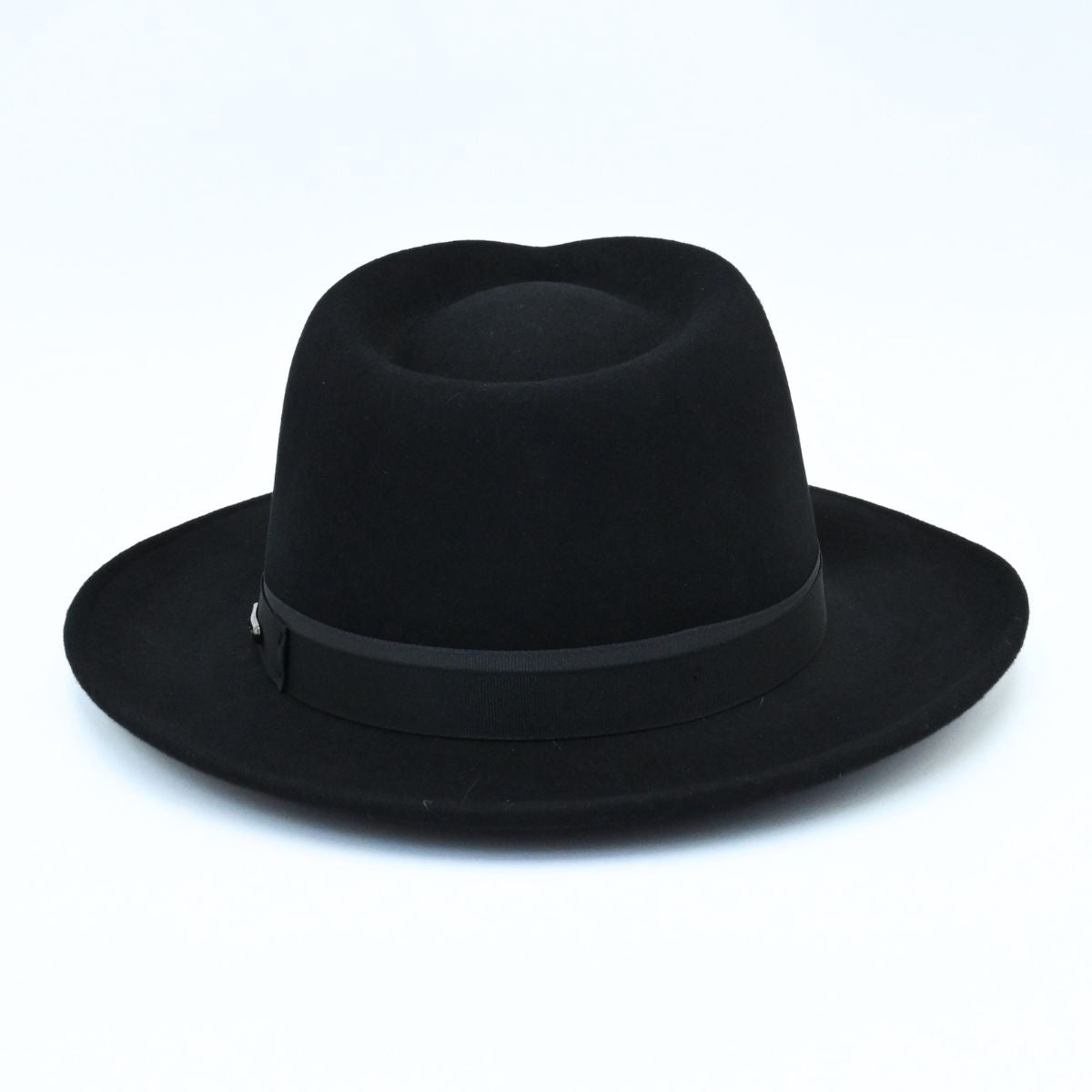 Black Rome 1930's Style hat on a white background