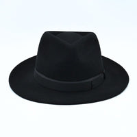 Black Rome 1930's Style hat on a white background