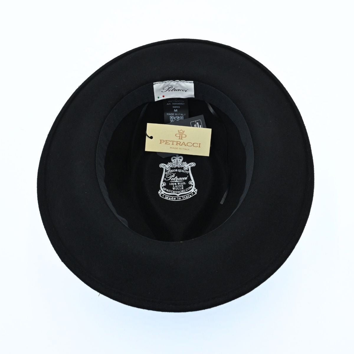 Black Rome 1930's Style hat on a white background