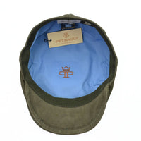 Green Leather Driver Cap on white background