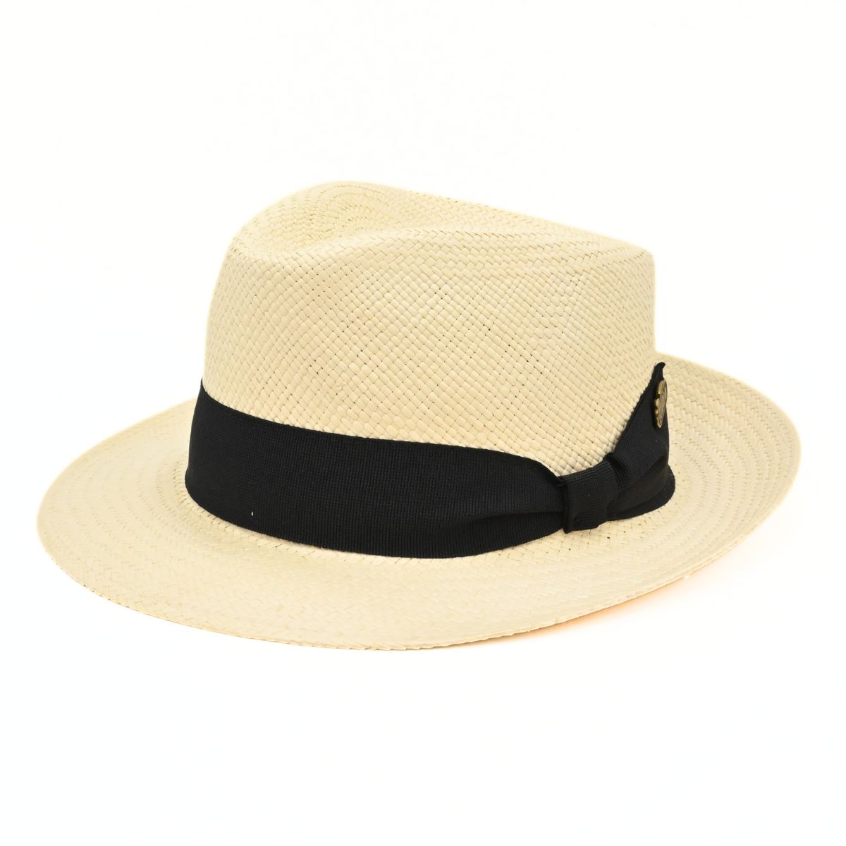 Cappello Fashion Ivory Panama Hat 1930's on white background