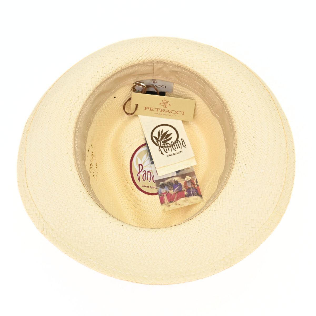 Cappello Fashion Ivory Panama Hat 1930's on white background