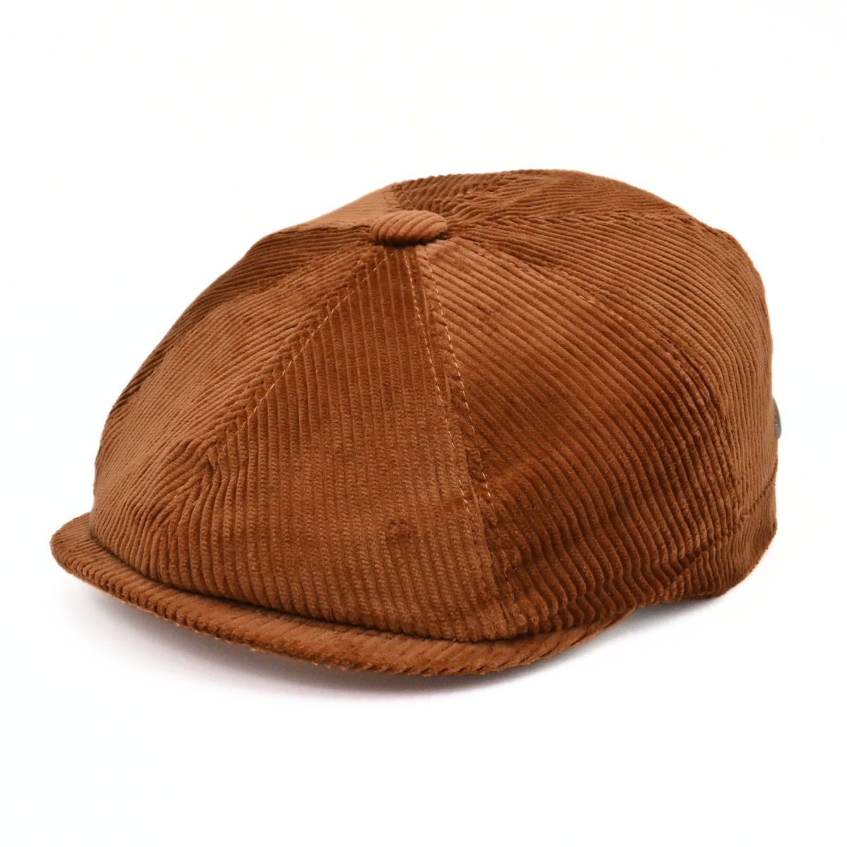 Rust Arezzo Italian Newsboy Hat on white background