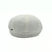 Ivory Salerno Linen Newsboy Hat  on white background