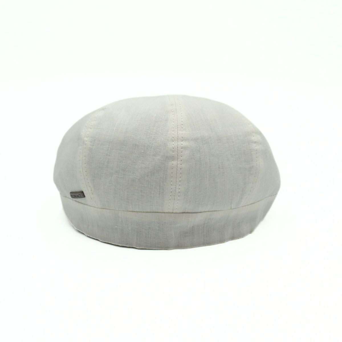 Ivory Salerno Linen Newsboy Hat  on white background