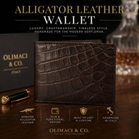 Poster with Brown Alligator Leather Wallet 