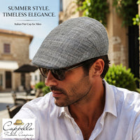man in Beige Prince of Wales Pattern Cap