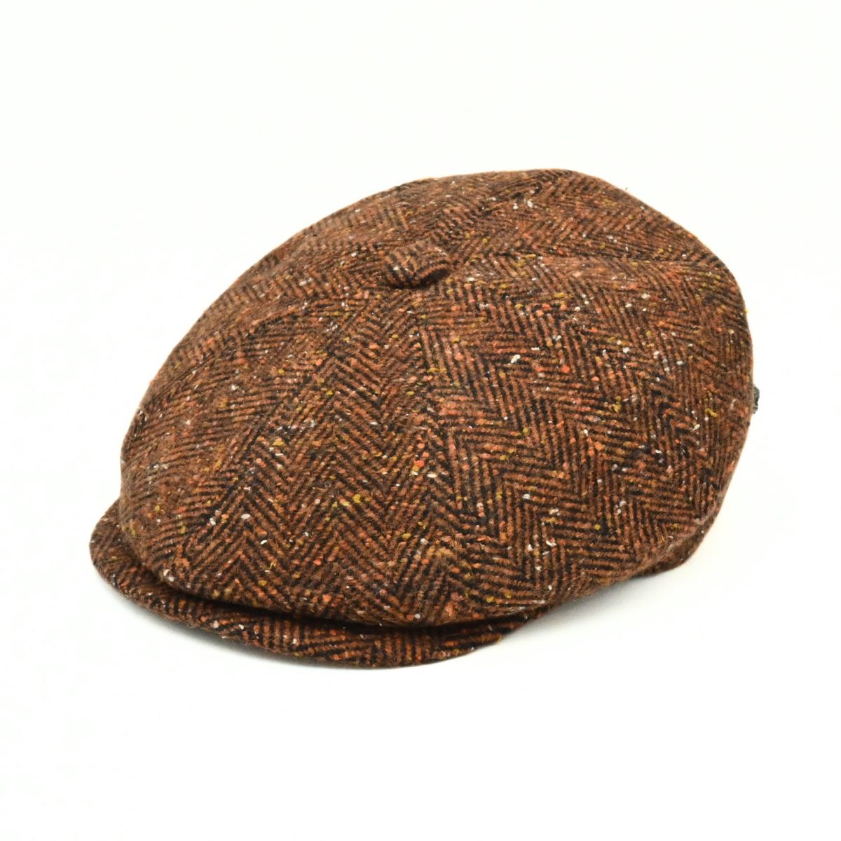 Rust 8 panel Irish Newsboy Fantasy Hat on white background