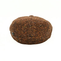 Rust 8 panel Irish Newsboy Fantasy Hat on white background