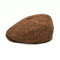 Rust 8 panel Irish Newsboy Fantasy Hat on white background