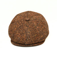 Rust 8 panel Irish Newsboy Fantasy Hat on white background