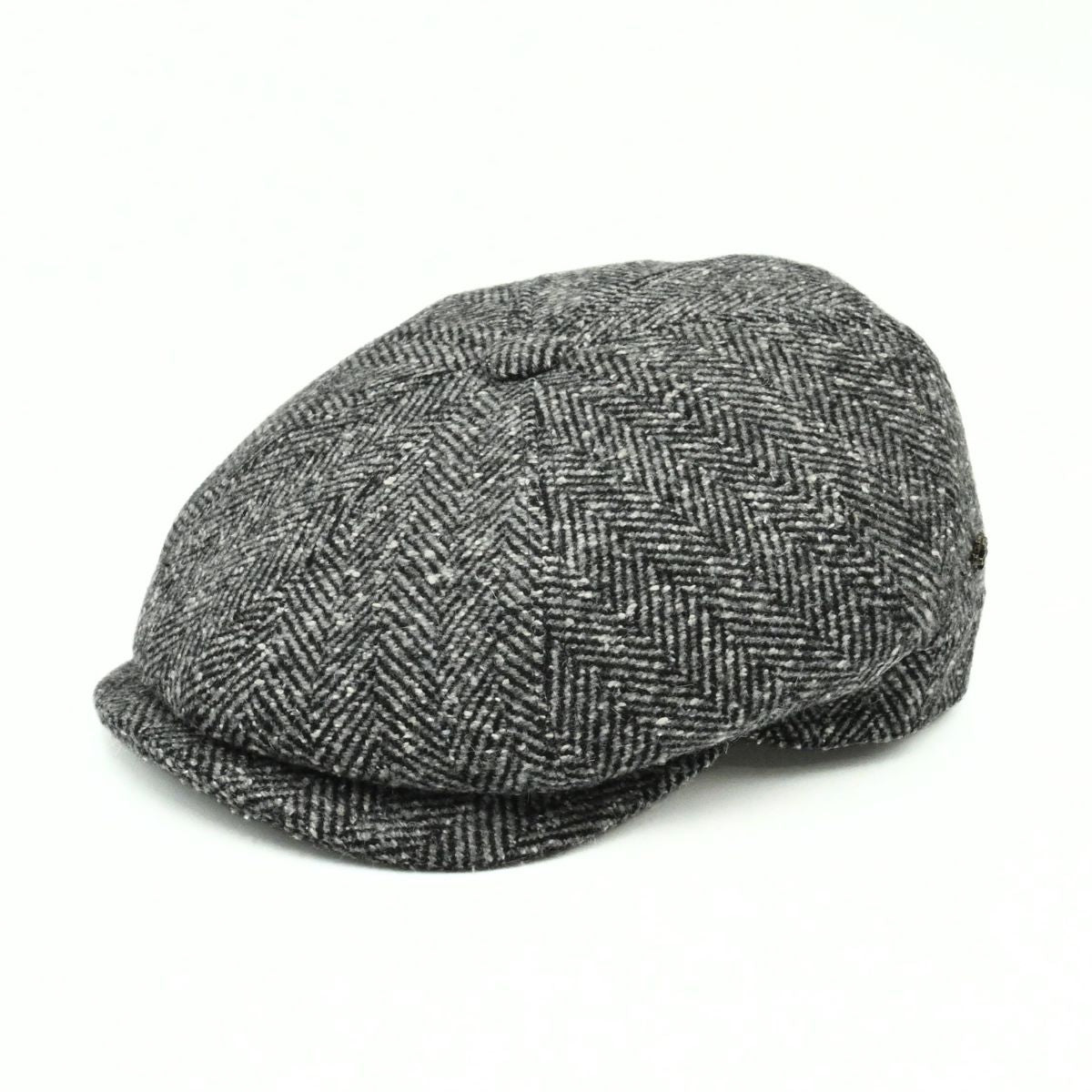 Grey 8 panel Newsboy Fantasy Hat on white background