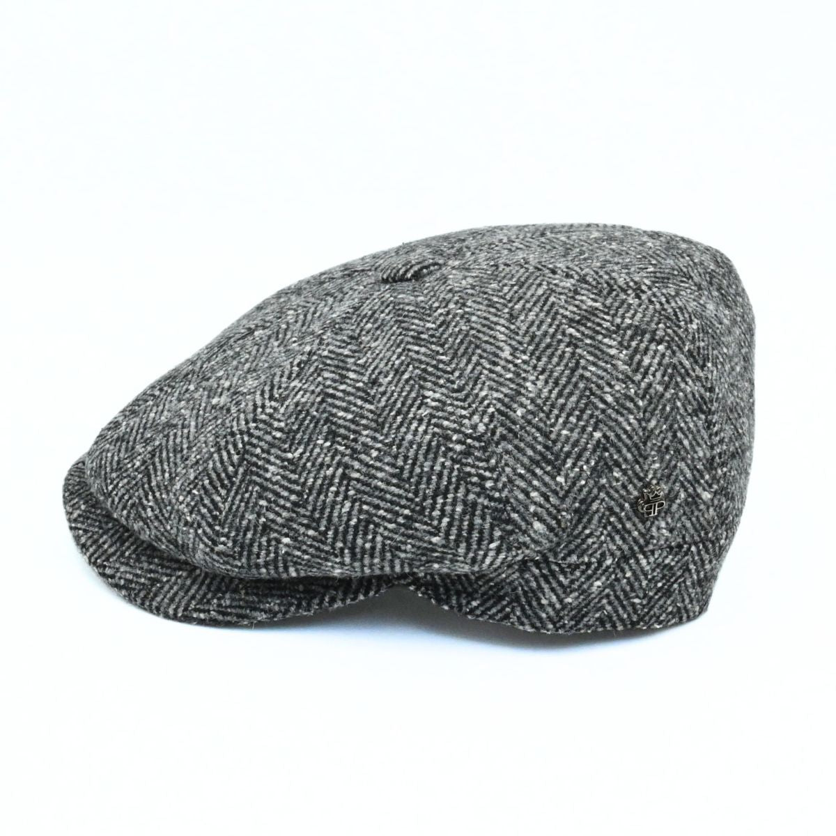 Grey 8 panel Irish Newsboy Fantasy Hat on white background