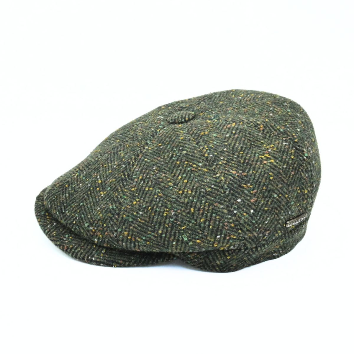 Green 8 panel Irish Newsboy Fantasy Hat on white background