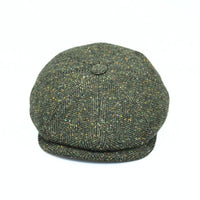 Green 8 panel Irish Newsboy Fantasy Hat on white background