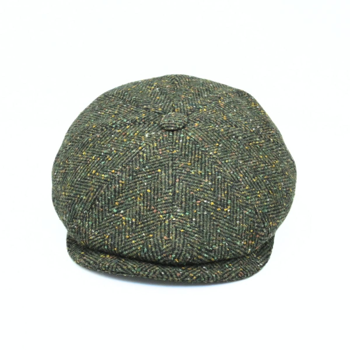 Green 8 panel Irish Newsboy Fantasy Hat on white background