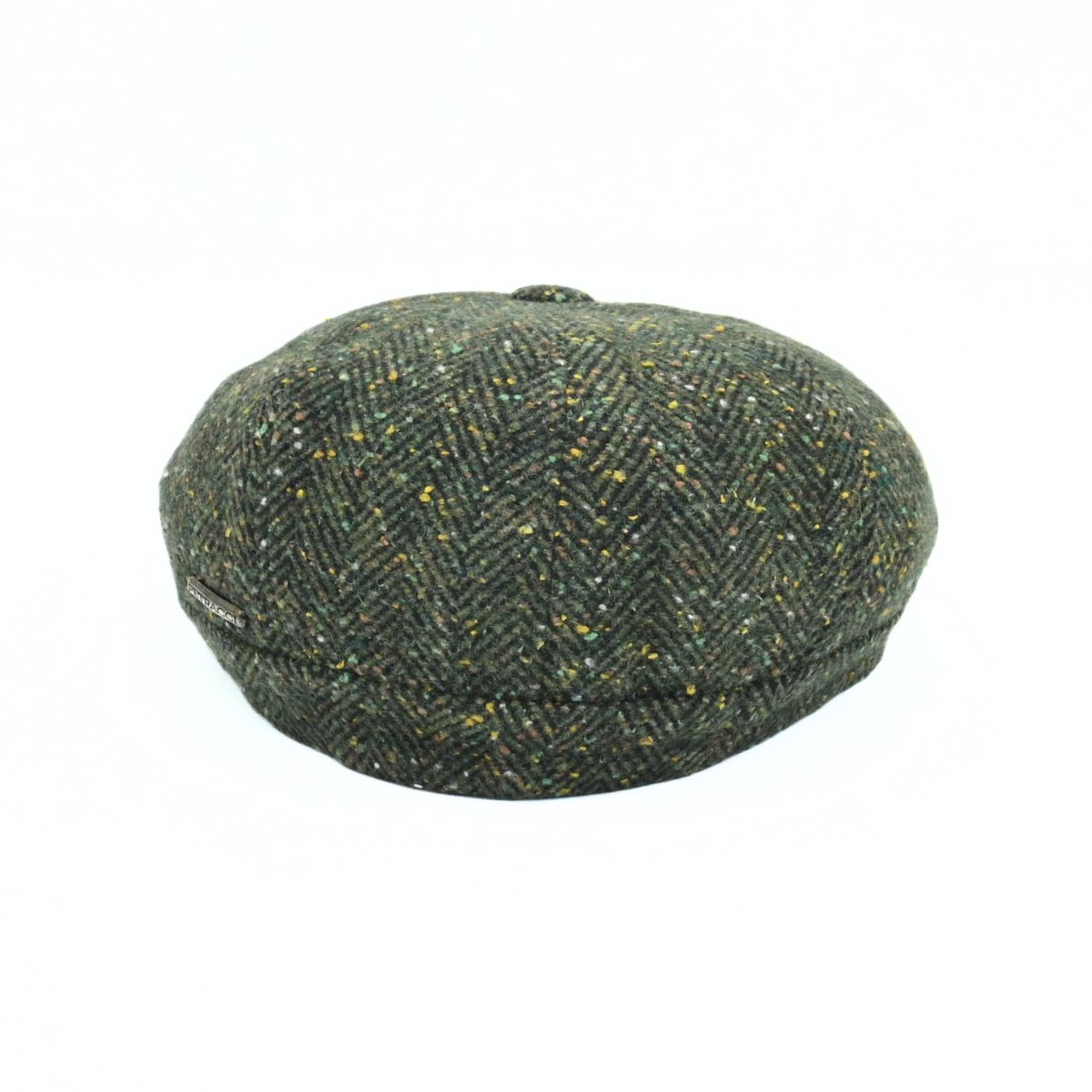 Green 8 panel Irish Newsboy Fantasy Hat on white background