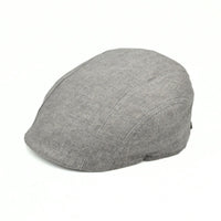 Grey Sports Cap with Bands on white background