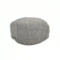 Grey Sports Cap with Bands on white background