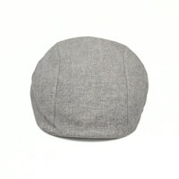 Grey Sports Cap with Bands on white background
