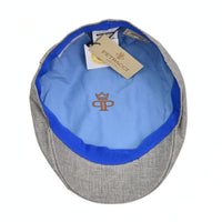 Grey Sports Cap with Bands on white background