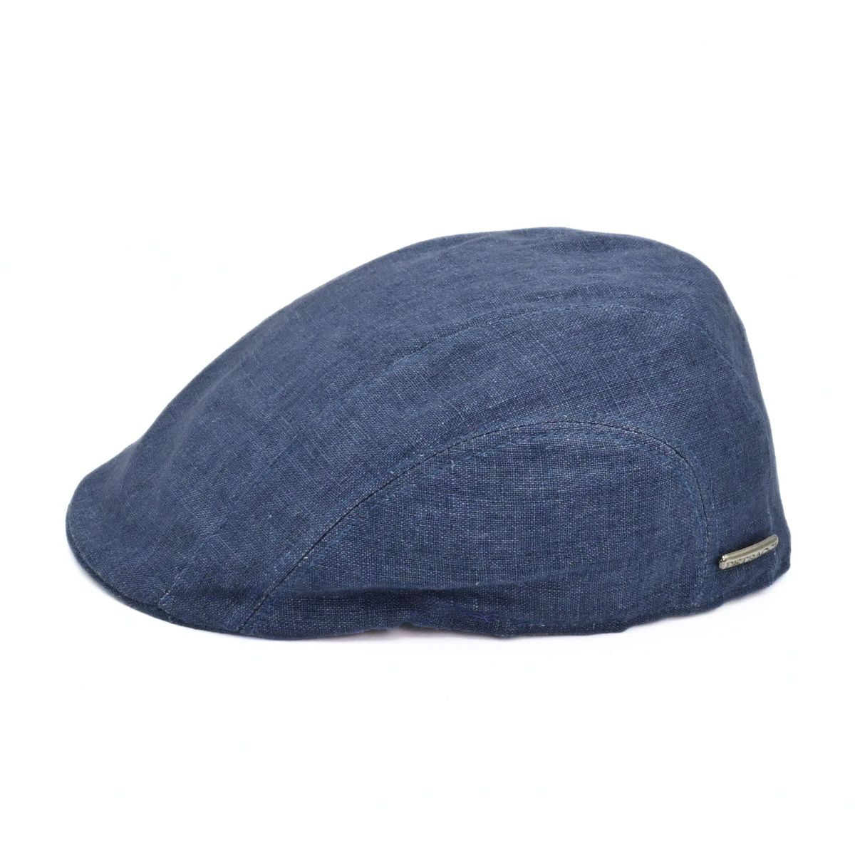 Blue Flat Cap with Bands on white background