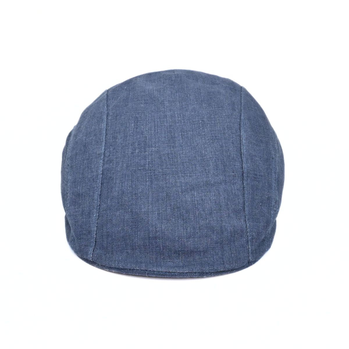 Blue Flat Cap with Bands on white background